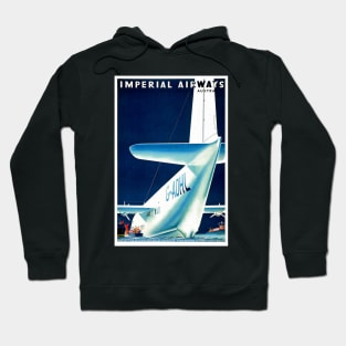 IMPERIAL AIRWAYS British Sea Plane Advertisement Vintage Airline Hoodie